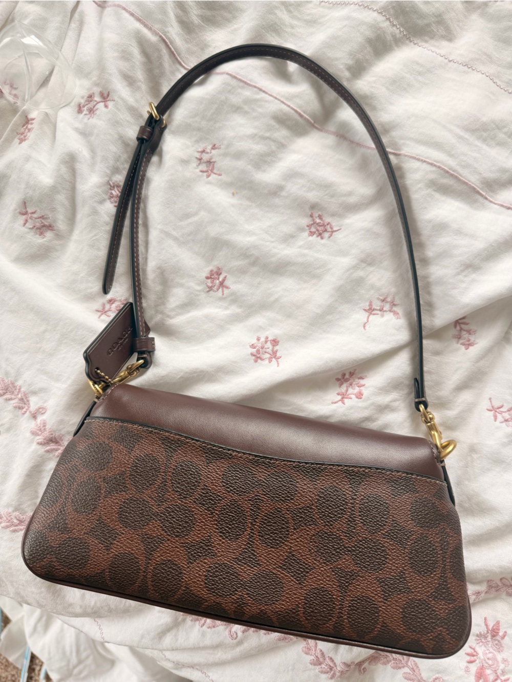 Coach Brown Signature Canvas and Leather Crossbody with Gold Hardware - Picture 5 of 7